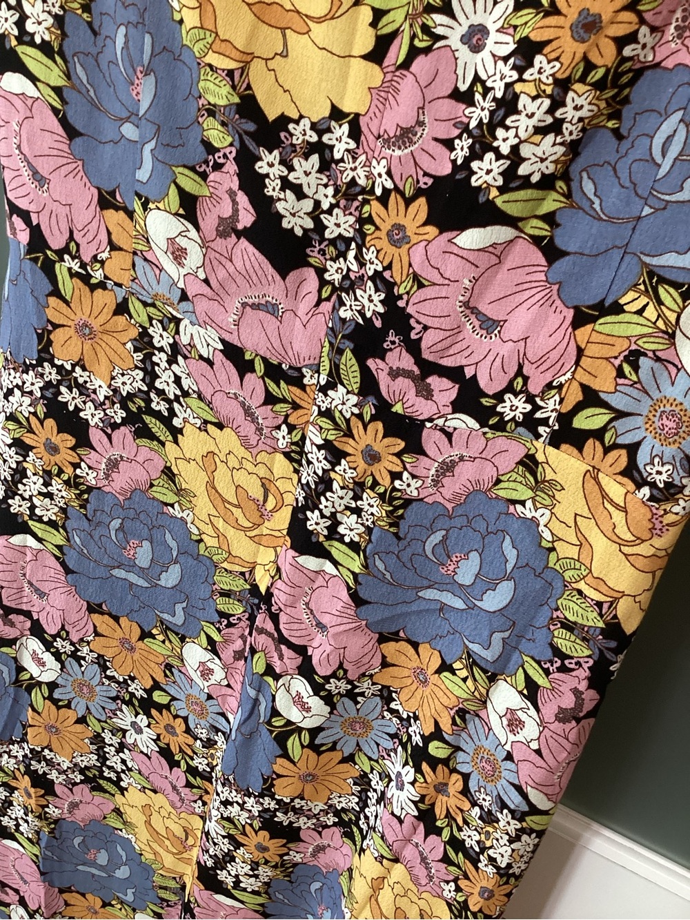 NWT WAYF Rosalind Cutout Front-Tie Floral Midi Dress XL - Anthropologie - Picture 7 of 13